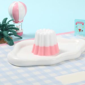 Pink and White Kneading Pudding Squishy