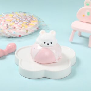 Pink Bunny Puff Taba Squishy