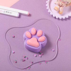 Purple Pink Cat Paw Taba Squishy