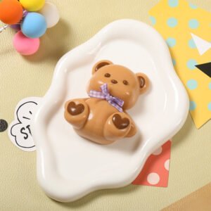 Little Brown Heart Bear Taba Squishy