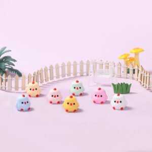 7pc Mini Rainbow Chicken Taba Squishy