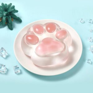 800g Super Transparent Pink Cat Paw Taba Squishy