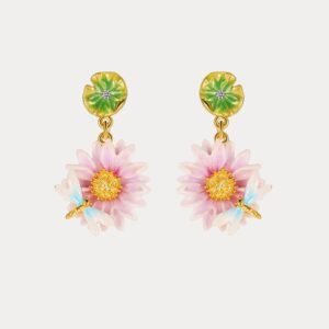 Lotus Dragonfly Earrings