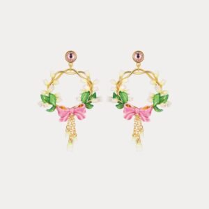 Lily Of The Valley Bowknot Earrings