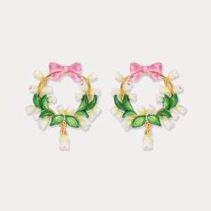Lily Of The Valley Bowknot Earrings